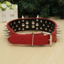 XL Spiked Studded Leather Pet Bulldog Dog Mastiff Heavy Collar - Green
