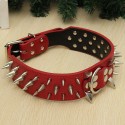 XL Spiked Studded Leather Pet Bulldog Dog Mastiff Heavy Collar - Green