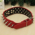 XL Spiked Studded Leather Pet Bulldog Dog Mastiff Heavy Collar - Green