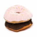 Dog Donut Toy Lovely Soft Pet Supplies Cat Funny for Playing Built in A Loud Whistle - Pink