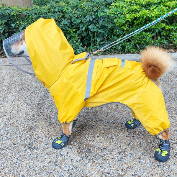 Pet Dog Raincoat Four Feet Waterproof PetS Articles Clothing Spring Suitable For Rainy Days From  - L