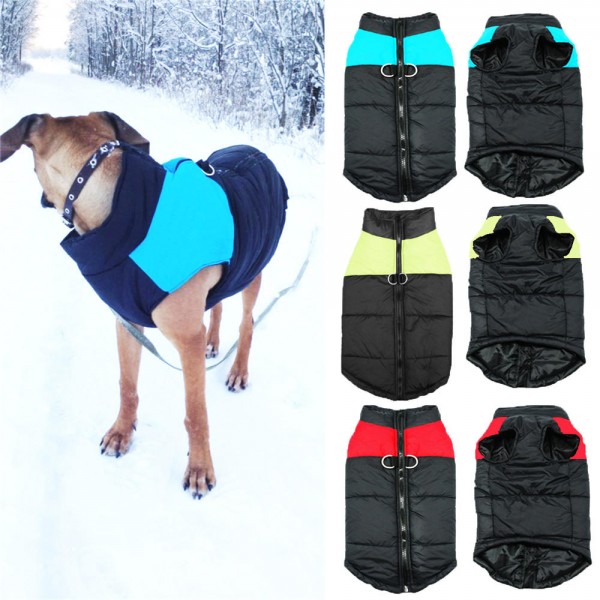 Pet Dog Winter Waterproof Clothes Coats Jacket Puppy Warm Soft Clothes Small To Large - XL Red