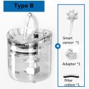 1.8L Pet Water Dispenser Filter Automatic Circulation Water Pet Fountain 2 Water Flow Modes 6° Slope Design Ultra Silent Pump - 