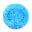 55CM Luxury Shag Warm Fluffy Pet Dog Puppy Round Fur Donut Cushion Mat Pet Bed - orange