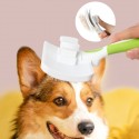 Pet Hair Removal Comb Stainless Steel Pet Automatic Hair Removal Comb Pet Self-cleaning Comb - Green