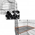 PawGiant Oversized 6 Tier Cat Cage 77" Tall 1-5 Cats w/Hammock, Cat Bed &amp; 5 Ramp Ladders 5 Platforms 3 Front Door Tray Cat L