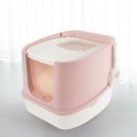 Cat Litter Box Fully Enclosed Anti-Splash Deodorant Cat Toilet For Cats Two-Way with Shovel High Capacity Pet Supplies Litter As