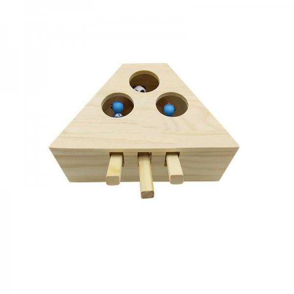 Cat Toys Hamster Machine Funny Cat Toy Solid Wood Pet Supplies Whac-A-Mole Mouse -  Rectangle Shape