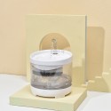 2L Automatic Water Dispenser Adjustable Water Flow Cat Water Fountain Clear Ultra Quiet Cat Dog Water Dispenser Feeder Bowl - Wh