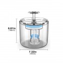 Cat Water Fountain Dog Water Dispenser 88OZ 2.6L Automatic Pet Drinking Fountain Transparent Upgraded with Filter and Adjustable