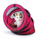 Foldable storage spiral Pet Cat Tunnel Toys Breathable Pet Cats Training Toy Funny Cat Tunnel House Toys -  Pink