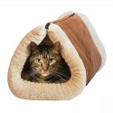 Soft Suede Warm Windproof Pet Cat Puppy Tunnel Bed Mat Folding Cat Kennel House Cage Winter Pet Warmer Pet Supplies - Type A