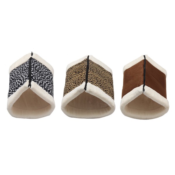 Soft Suede Warm Windproof Pet Cat Puppy Tunnel Bed Mat Folding Cat Kennel House Cage Winter Pet Warmer Pet Supplies - Type A