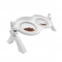 Cat Food Bowls Double Raised - Cat Feeding Bowl Double Dishes Pet Water Feeder Raised with Stand for Cats &amp; Small Dogs - Typ