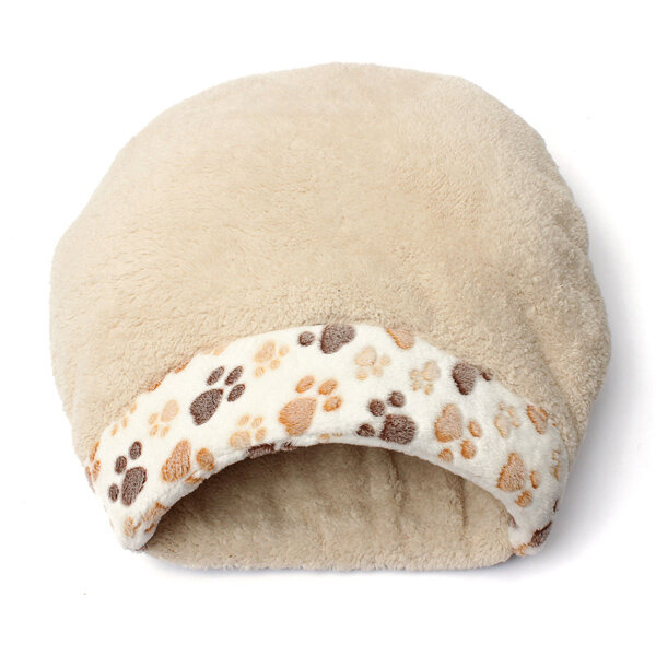 Lovely Warm Cat House Soft Sleeping Bag Cute Cat Bed Cave - L Pink