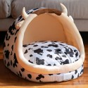 Cute Animal Design Comfortable Indoor House Bed Pet Dog Cat Nests Pad Soft Fleece Bed - Type B