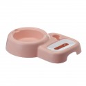 2 In 1 Automatic Pet Bowl 500ml Adjustable Drinking Fountain Dog Cat Food Feeder -  Pink