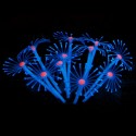 Silicone Glowing Artificial Fish Tank  Coral Plants Ornament Underwater Pets Decor - Pink