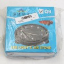 9 LED  Bubble Light Air Stone,Tank LED Air Bubbler Light Submersible Air Pump Bubble Stone Lamp for Turtle Tank Decorati