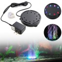 9 LED  Bubble Light Air Stone,Tank LED Air Bubbler Light Submersible Air Pump Bubble Stone Lamp for Turtle Tank Decorati