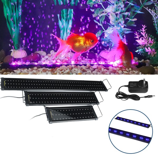 12V 25W 129 LEDs  Light 30-90cm Lighting Full Spectrum Fish Plant Tank Bar LED Lamp Pet Supplies - 30cm EU Plug