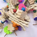 Parrot Gnawing Toy Bird Supplies Utensils Corn Wood Creative Hanging Pieces Plastic Flower Pieces Large Parrot Bird Toys
