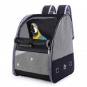 Bird Parrot Carrier Breathable Travel Cage Carrying Backpack Pet Supplies Shoulder Bag - BLack