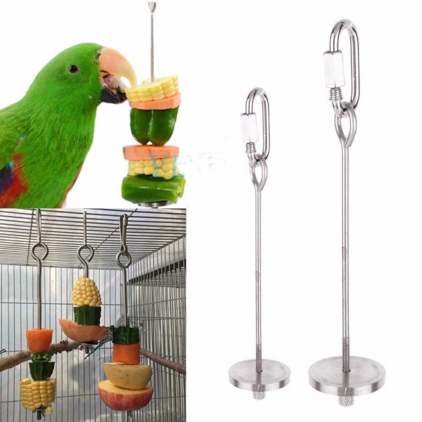 12/20Cm Stainless Steel Small Parrot Toys Kabob Food Stick Scooter Fruit  - 20cm