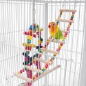 Bird Cage 45.6x45.6x86cm for Cockatiels African Grey Quaker Sun Parakeets Green Cheek Conures Pigeons Parrot - Black