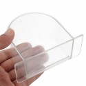 Bird Cage Food Box Trough Feeder Bowl Semi-circular Birds Home Accessories For Pet Supplies - Translucent