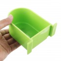 Bird Cage Food Box Trough Feeder Bowl Semi-circular Birds Home Accessories For Pet Supplies - Translucent