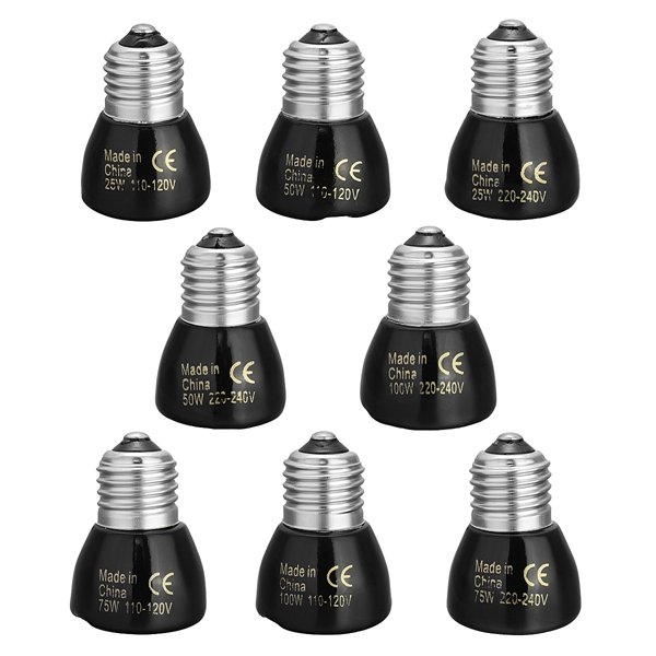 25W/50W/75W/100W Pet Reptile Far Infrared Ceramic Emitter heat lamp Bulb For Reptile Pet Brooder  - 100V 25W