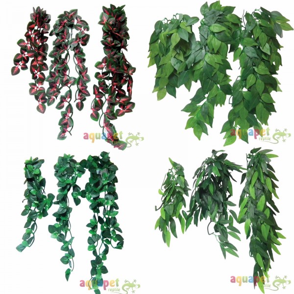 Reptile Vivarium Realistic Jungle Silk Plant Vine Decor Small Medium Large - S #8