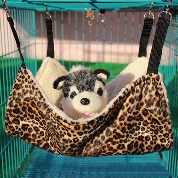 Hamster Hammock Sofa Kennel for Winter Warm Sleeping Bag Long Plush Puppy Cushion Washable Mat Pad  Pet Supplies Calming