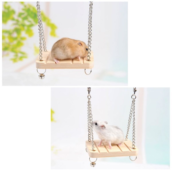 14PCS Hamster Toy Set Small Animal Wooden Chew Accessories Rat Exercise for Pet