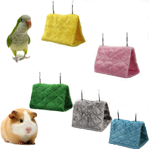 M Size Bird Hamster Hanging Cave Cage Hammock Tent Bed Bunk Parrot Toy -  Pink