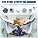 Pet Hammock Double-layer Plush Fleece Soft Winter Warm Hanging Sleeping Bed Small Pets Hamster Squirrel Chinchilla Guinea Pig Rat