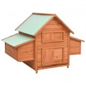   171459 Outdoor Chicken Coop 152x96x110 cm Solid Firwood Pet Supplies Dog House Pet Home Cat Bedpen Fence Play