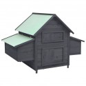   171459 Outdoor Chicken Coop 152x96x110 cm Solid Firwood Pet Supplies Dog House Pet Home Cat Bedpen Fence Play