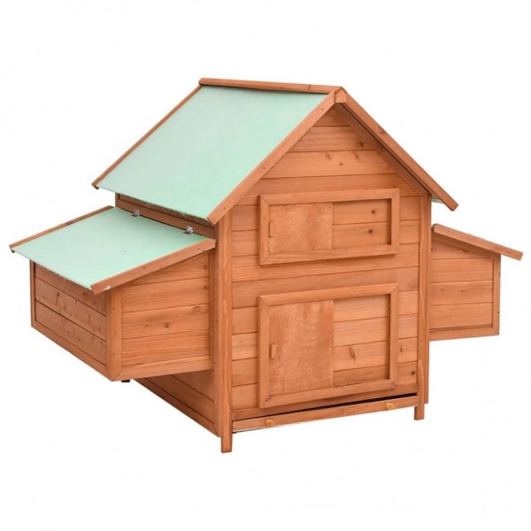   171459 Outdoor Chicken Coop 152x96x110 cm Solid Firwood Pet Supplies Dog House Pet Home Cat Bedpen Fence Play