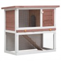   90x45x80cm 170158 Outdoor Rabbit Hutch Small Animal House Pet Cage 1 Door Wood - #3