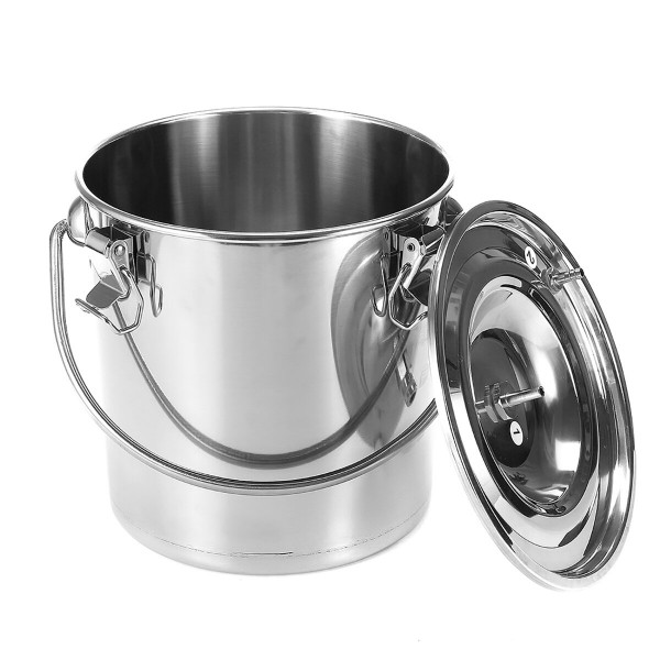 5L Electric Milking Machine Stainless Steel Bucket Pulsating Milking Machine for Farm Cows Cattle Goat Vacuum Pump Bucket - Sheep