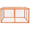 Outdoor Rabbit Hutch 124x120x60 cm Solid Firwood Pet Supplies Dog House Pet Home Cat Bedpen Fence Play