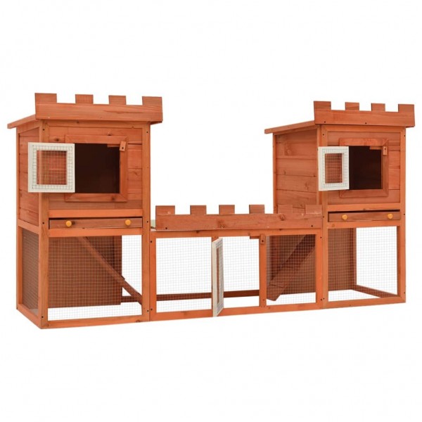   170174 Outdoor Large Rabbit Hutch 192 x 50 x 101 cm House Pet Cage Double House Pet Supplies Rabbit House Pet