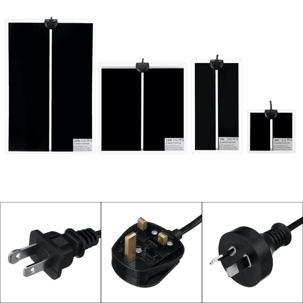 Hongsanjing Electric Pet Heating Mat 220V 20W Adjustable Temperature Waterproof Moisture-proof-US/UK/AU Plug - 5W US Plug