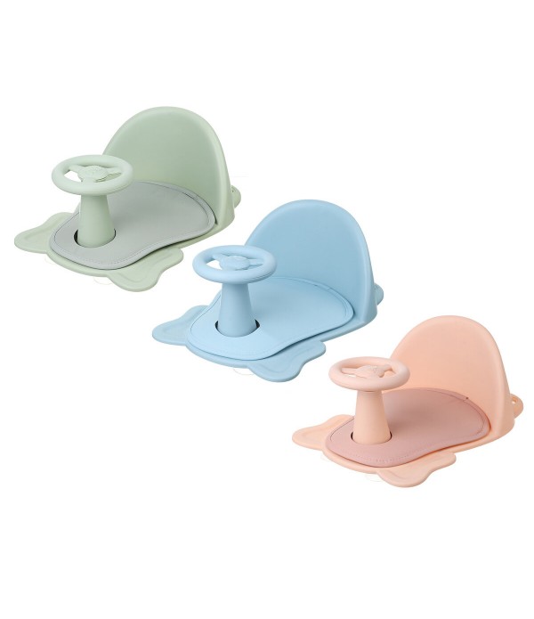 Comfortable Baby Bath Tub Ring Seat Infant Toddler Kids Anti-Slip Safety - Blue