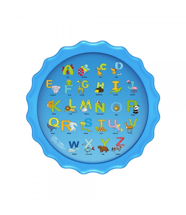 170cm Sprinkle Play Mat Sprinkler Pad for Kids Sprinkler Pool for Children Outdoor Water Toys Learning Educational Wading Pool f