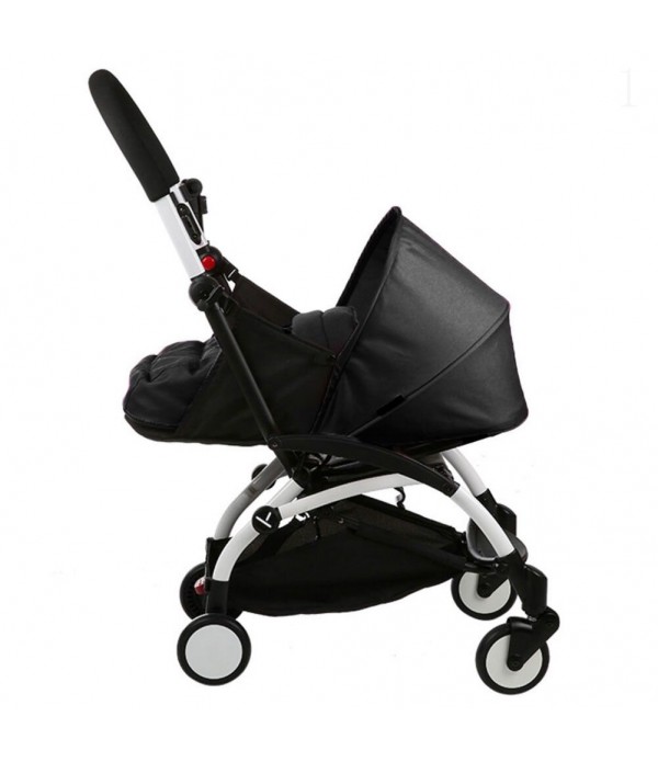Folding Baby Stroller Sleeping Basket Infant Carriage Pushchair Sleep Pad Travel Car Stroller - Grey