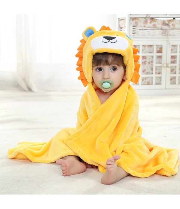 Cute Animal Cartoon Baby Infant Wrap Parisarc Soft Flannel Blanket Quilt Bathrobe - Bird