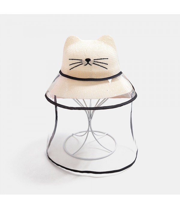 Children's Cat Hat Removable Face Screen - 001